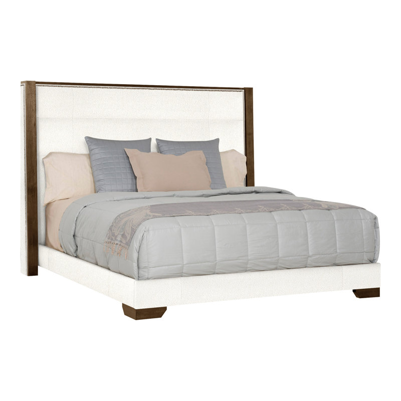 Thom Filicia Home Upholstered Bed, Tuck Cobalt, Hampton, Queen
