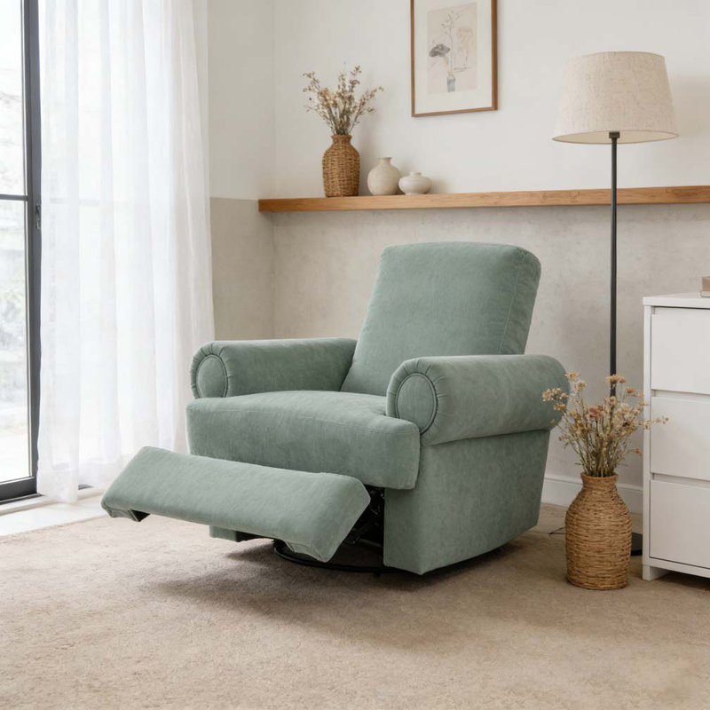Fauteuil inclinable manuel pivotant, Vert menthe