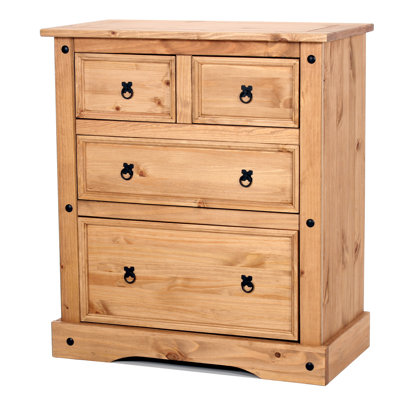 Dean Solid Wood 92cm W 4 - Drawer Chest of Drawers