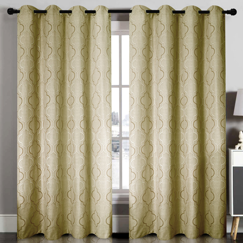 Panneau de rideau simple occultant avec œillets, Taupe