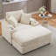 Corduroy Upholstered Chaise Lounge Sofa with Handrail Storage Movable Ottoman-785755284