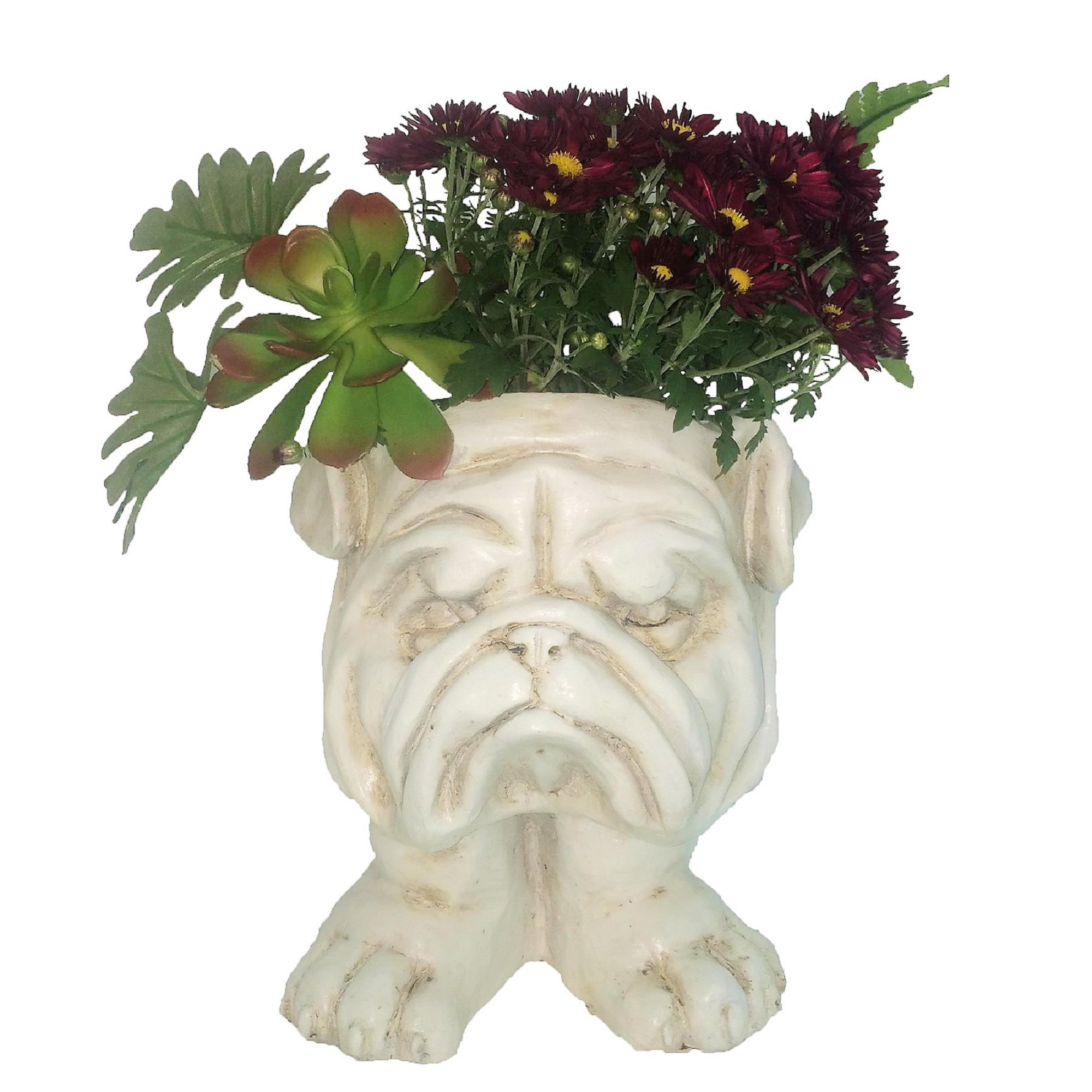 HomeStyles Muggly's Bulldog Mascot Animal Statue Planter & Reviews | Wayfair