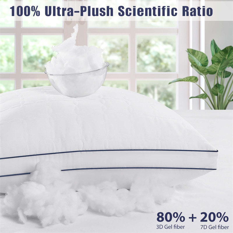 Two-Piece Bed Pillow Set, Soft Down Alternative Fill, Supportive for All Sleep Positions, Ensuring Comfortable Sleep Every Night