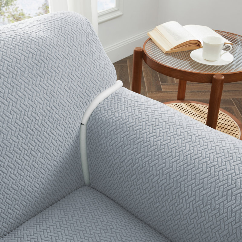 Luxury Microfiber Stretch Spandex Box Cushion Sofa Slipcover – Soft, Breathable, Wrinkle-Resistant & Durable Anti-Slip Furniture Protector
