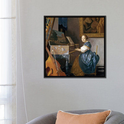 Reproduction d'art sur toile «A Young Lady Seating at a Virginal c.1670»