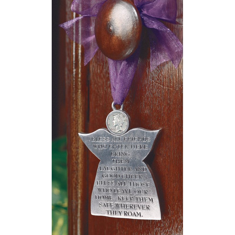 Handcrafted Silver Mercury Dime Angel Figurine with Blessing
