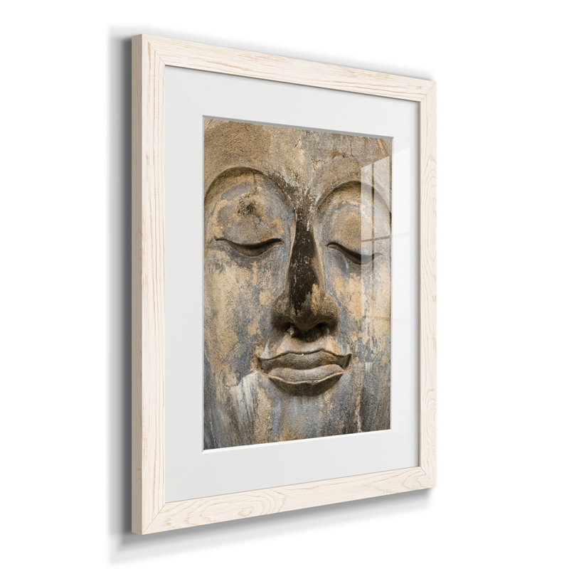 " Serene Buddha " Print, 20" H x 17" W x 1" D, White