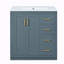 Ensemble de meuble-lavabo de 30 po avec lavabo en céramique pour la salle de bain-425717961