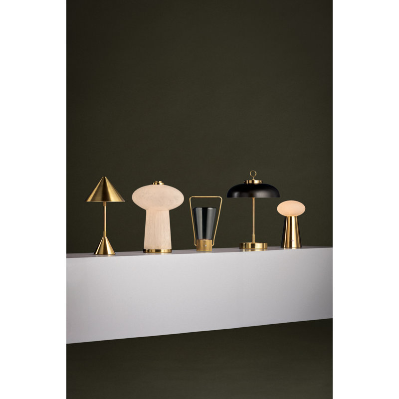 Booker Rechargeable Table Lamp in Aged Brass