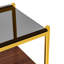 Ensemble de 2 tables de bout rectangulaires, plateau de table en verre trempé avec panneau de fibres à densité moyenne, table moderne pour le salon, verre gris-171711443