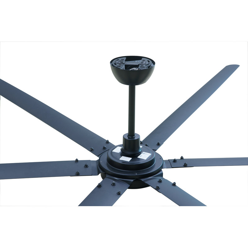 iLIVING 6 Blades BLDC Big Ceiling Fan, High Volume Low Speed Outdoor Fan with Powerful Brushless DC Motor Reversible Industrial Commercial and Residential, with IR Remote