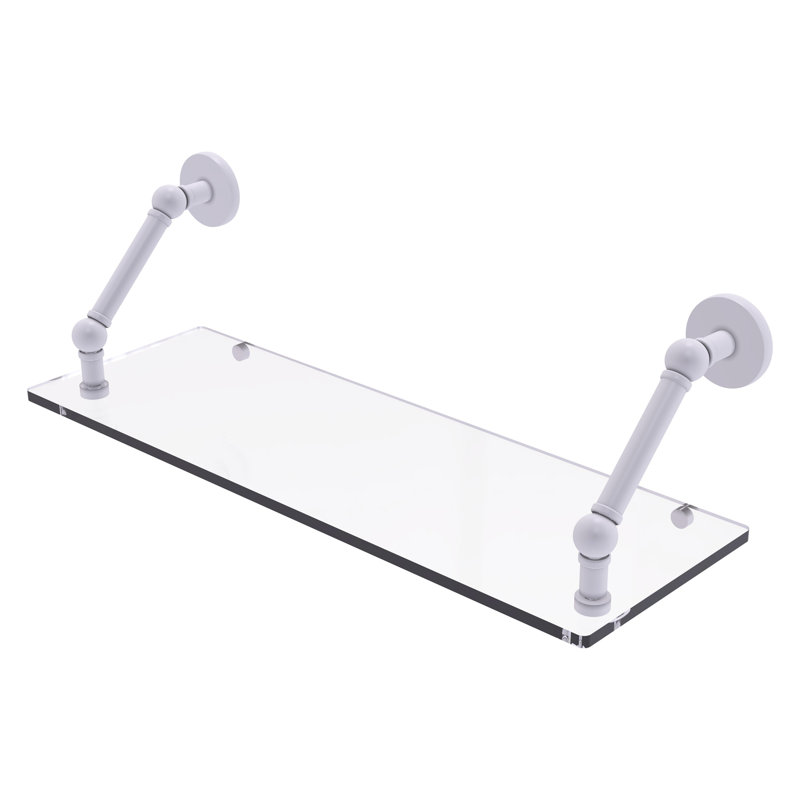 Dalston Bracket Shelf, Matte White, 8" H x 24" W x 8'" D
