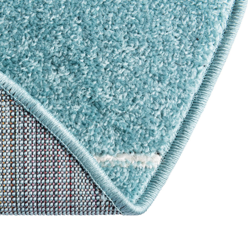 Tapis bleu menthe Debrodie, Rond 8 pi