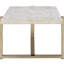 Table basse blanche et champagne