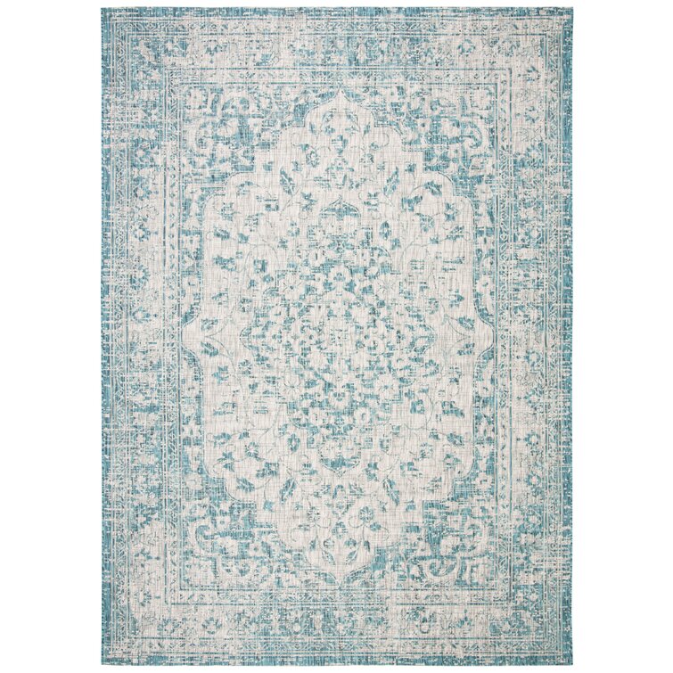 Kelly Clarkson Home Quincy Steel Blue/Ivory/Silver Gray Rug