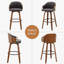 Ensemble de tabourets de bar pivotants en cuir Ketner-1254270995-1254270998-1254271082