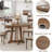 47" Round Dining Table For 4, Wooden Kitchen Table With Sturty Legs Dining Room, Kitchen