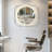 Stylish Stone Border Irregular Led Wall Mirror Bathroom Vanity Mirror With Blaklit 3 Color Temperature Lights Anit-Fog Dimmable, 3 Touch Sensor Switch