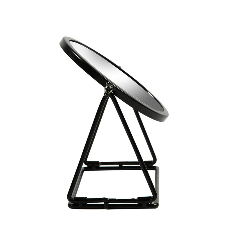 Harbour Housewares - Round Makeup Mirror, 35cm H x 33cm W, Black