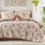 Ensemble de literie en microfibre hypoallergénique, rosé multicolore, style jardin champignon pour la maison