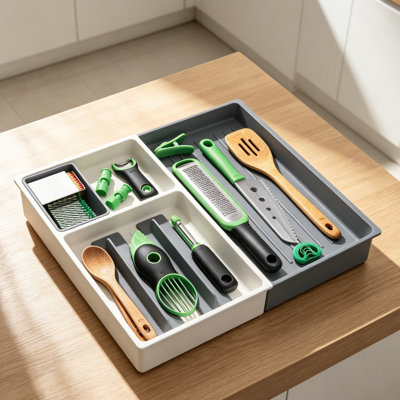 Plastic Rectangle Utensil Storage Set