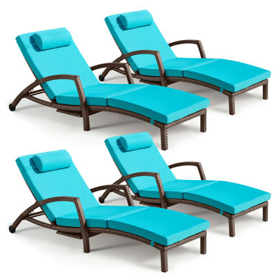 Symaria Outdoor Chaise Lounge by Red Barrel Studio