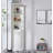 23.62" White Corner Solid Wood Wine Cabinets & Curio Cabinets