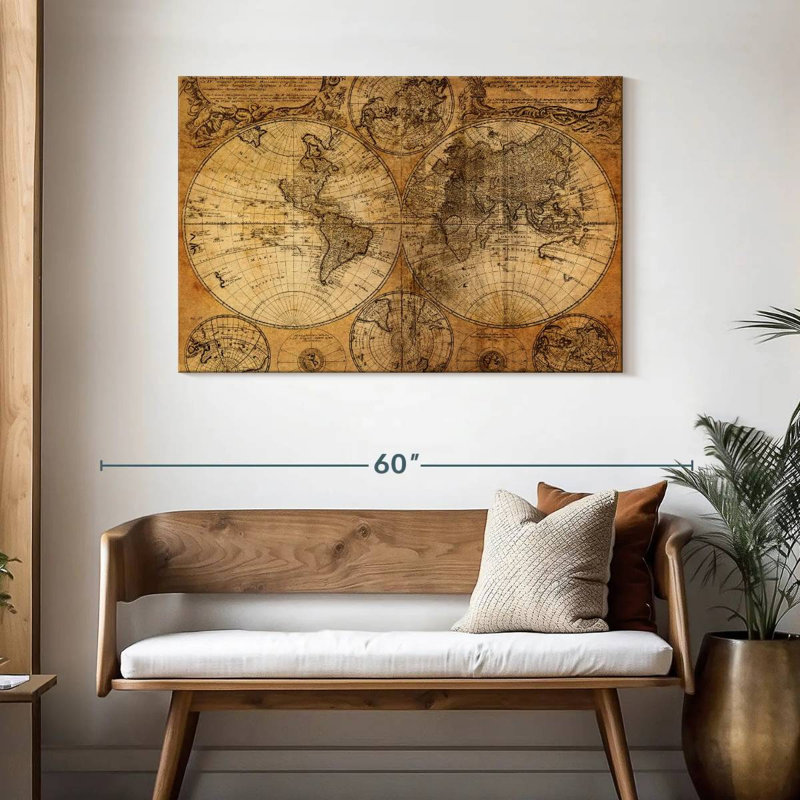 Carte rétro Aliaz, H 30 po x l 45 po