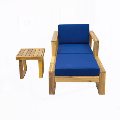 Acacia Wood Outdoor Lounge Set with coffee table