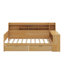 Lit de jour simple avec tablettes et tiroirs de rangement-736068678
