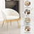 Set of 2 Modern Accent Chairs, Comfy Sherpa  Chair with Golden Metal Legs, Decorative Chair no Wheels-9353743-9353740-53750197