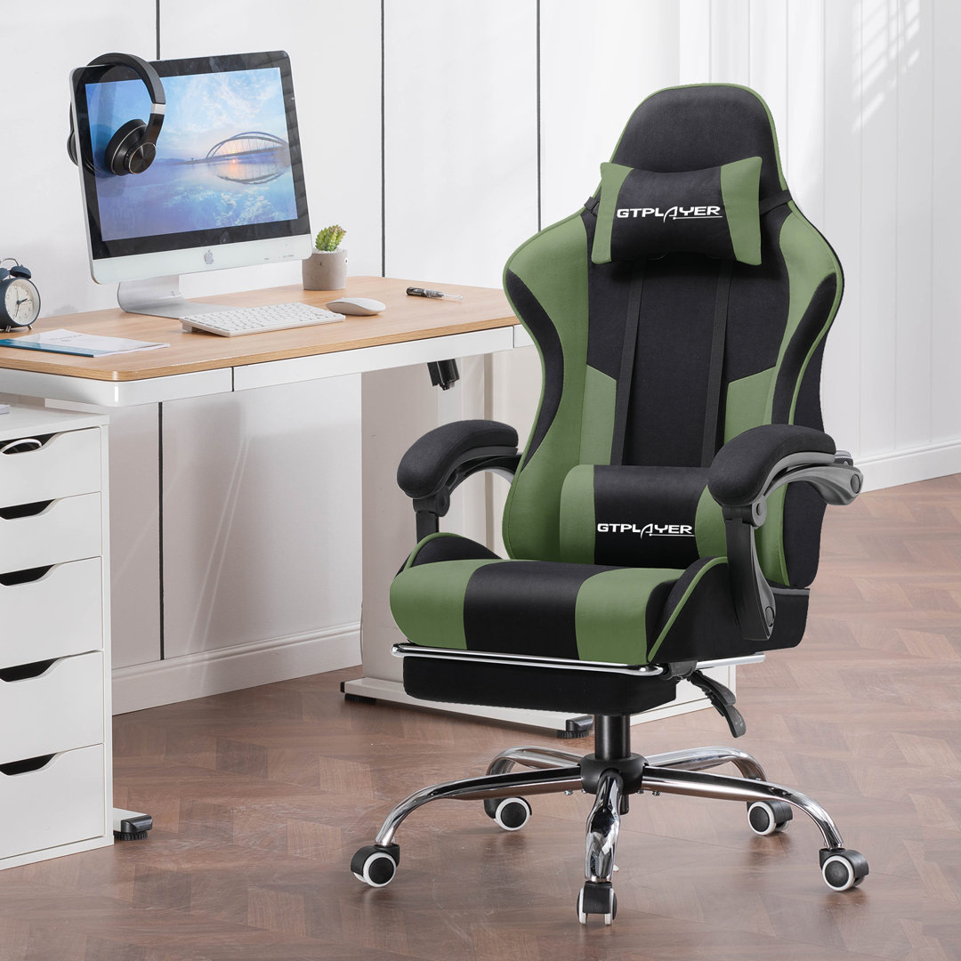 LUCKRACER Adjustable Headrest and Reclining PC & Racing Game Chair