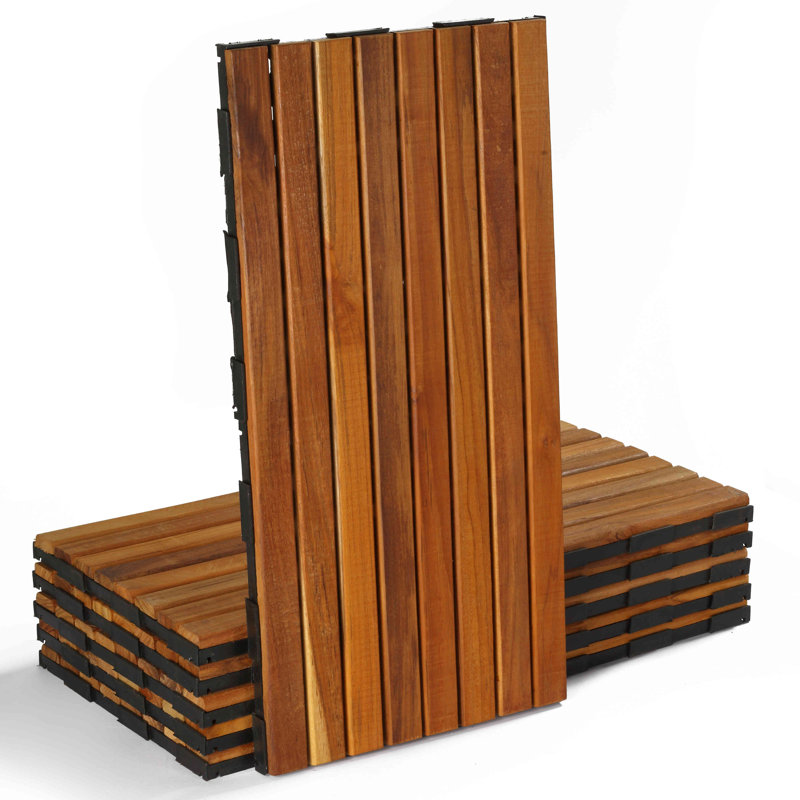 Carreau de terrasse en bois 12 po x 24 po
