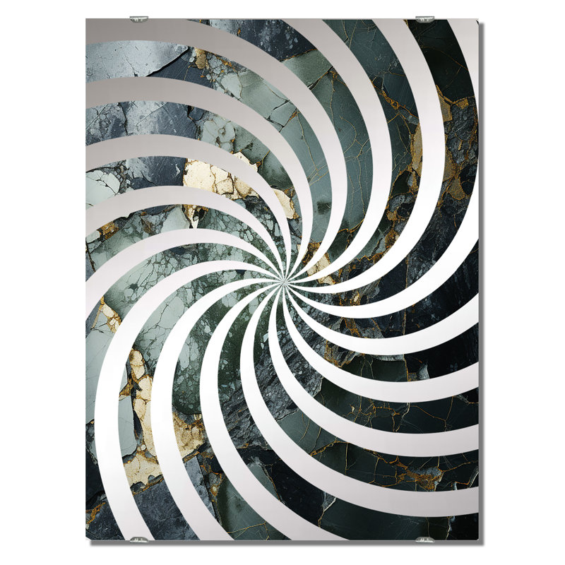 Lathgertha - Grand miroir mural en marbre abstrait MIR137843, 40 po x 30 po