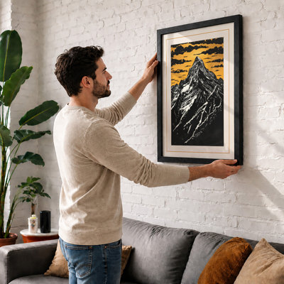 Mountain Peak Rustic - Framed Print
