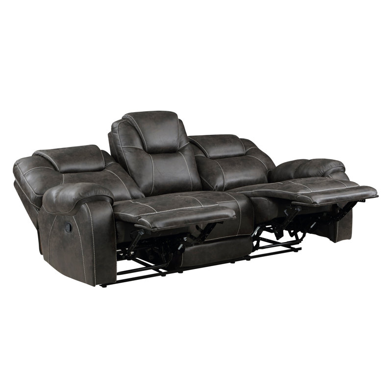 Canapé inclinable de 87 po Erisha, Noir