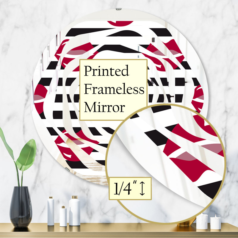 Miroir mural Whirl Lips, H 31,5 po x l po
