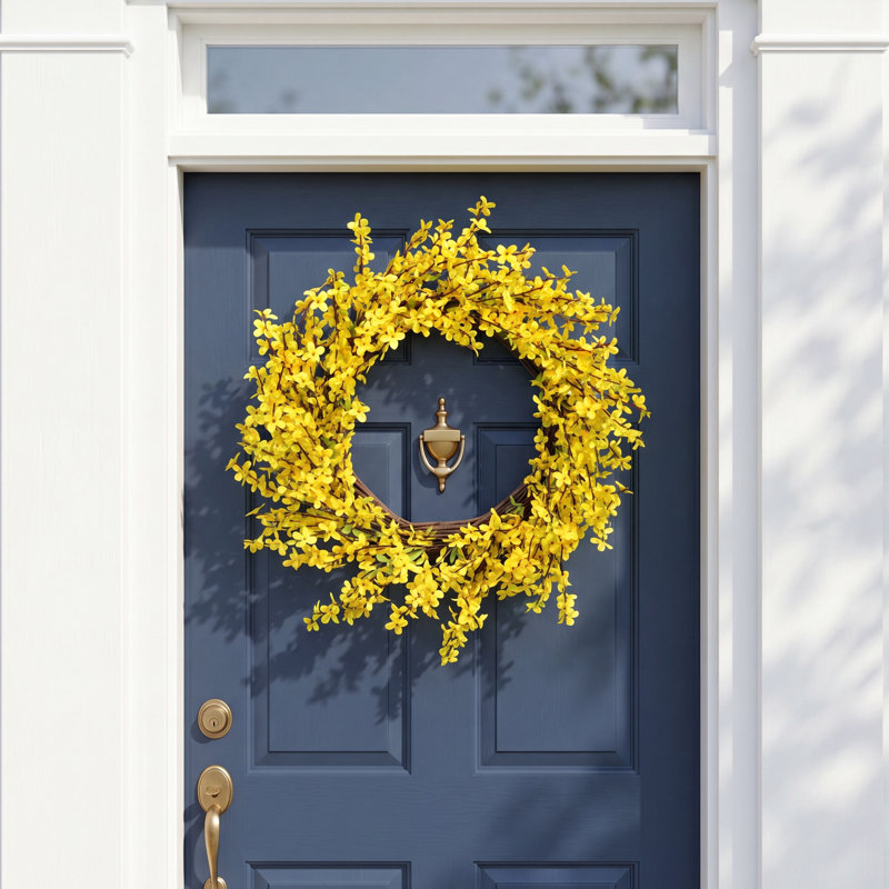 22" Wild Forsythia Wreath