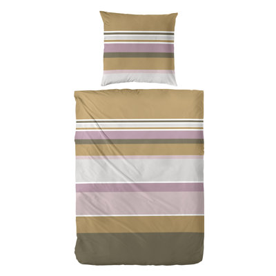 Rohman Cotton Striped Duvet Cover Set with Pillow Shams Included