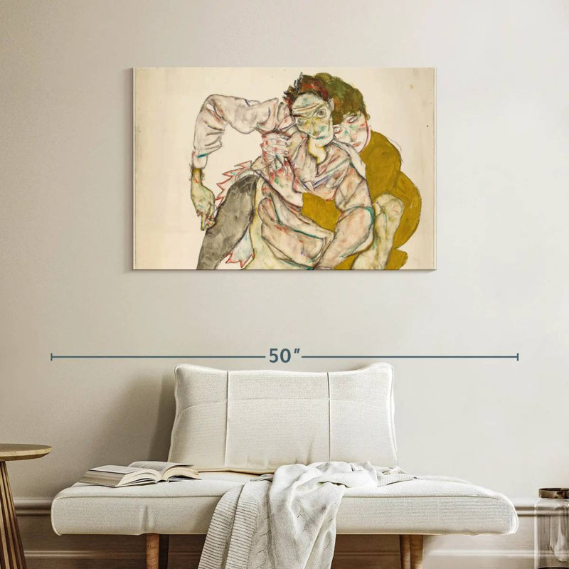 Couple de Hardie assis, H 26 po x l 39 po
