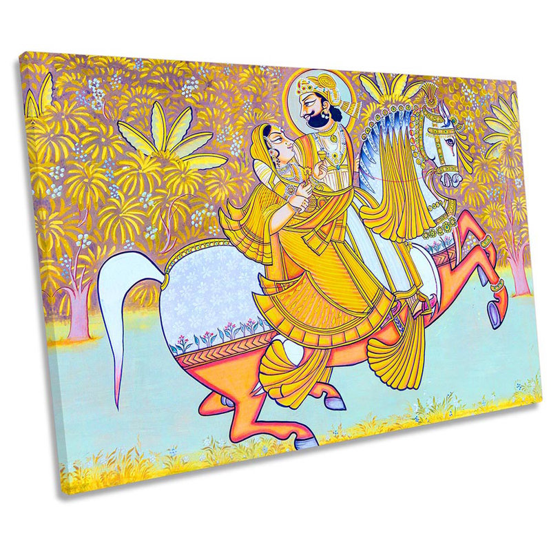 Fresco King And Queen - Wrapped Canvas Painting, 91.4cm H x 137.2cm W