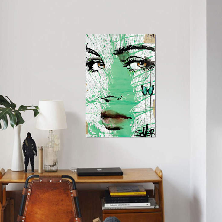 « into green », impression sur toile, H 12 po x l 8 po x P 0,75 po