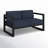 Smith 57" Outdoor Loveseat with Sunbrella® Cushions-591291541-577868667