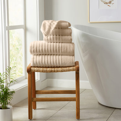 Zero-Twist Cotton Ribbed Hand Towels