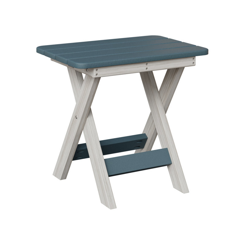 Berlin Gardens Folding End Table, Slate, Seashell