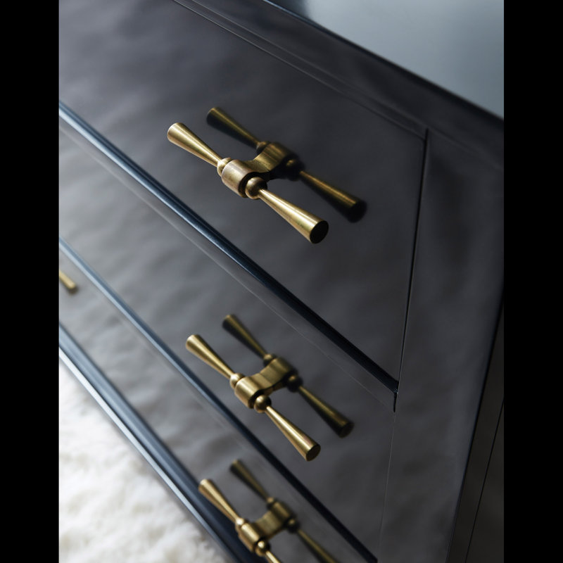 Commode décorative 3 tiroirs Modern Modern, Noir