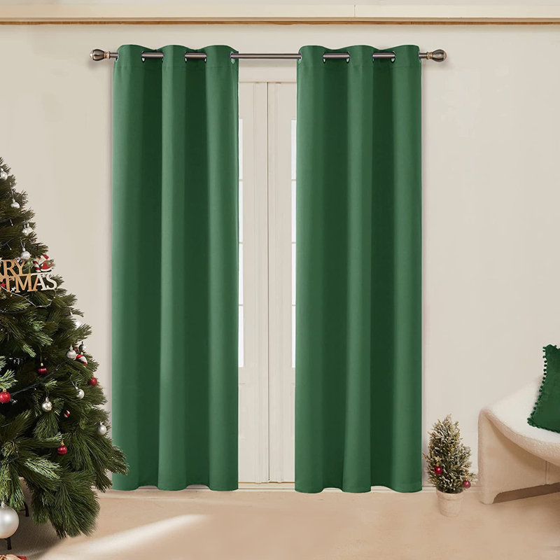 Lionel Room Darkening Curtain Single Panel, Navy Blue, 42" W x 120" L