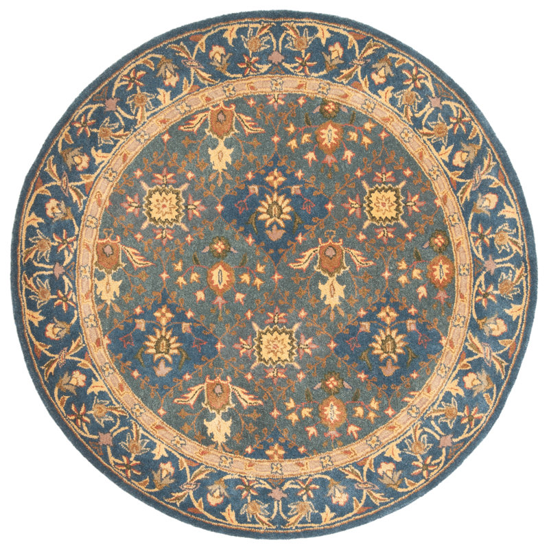Tapis oriental en laine touffeté à la main Dunbar, Rond 6 pi