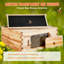 Trousse de démarrage Bee Hive, boîte en bois de cèdre naturel enduit de cire d'abeille, trousse de ruche Langstroth avec 10 cadres et fondations, fenêtres en acrylique transparentes pour débutants et apicoles