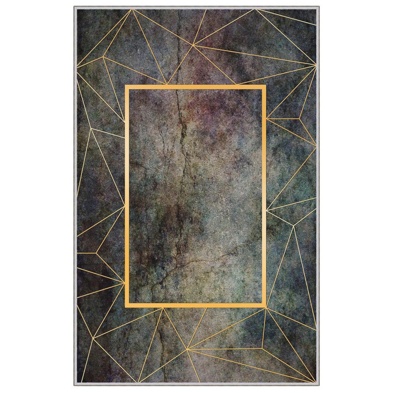 Premium 3D Printed Area Rug, 5.2 x 7.5 Feet, 100% Polyester, 650 g/m² | Antibacterial, Non-Slip PVC Dot Underside, Machine Washable | Ideal for Living Room, Bedroom & Home Decor, Soft Pile Height: 0.3 Inches